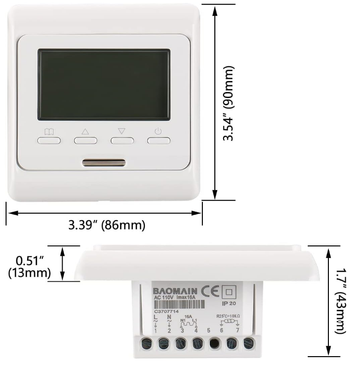 Baomain-BM-E806-16A-Digital-Programmable-Thermostat-FIG.2