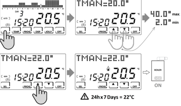 Fantini cosmi -CH180-230V -Touchscreen- Weekly -Programmable -Thermostat  - 22