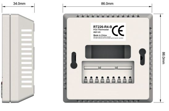 Hexa CONTROL-RT226-R4-B-Fan-Coil-Digital-Thermostat-FIG.1