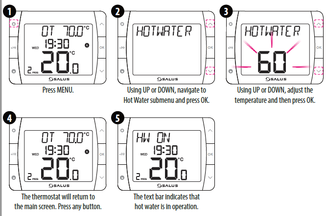 Salus- DT600- PROGRAMMABLE- WIRELESS -THERMOSTAT- 13