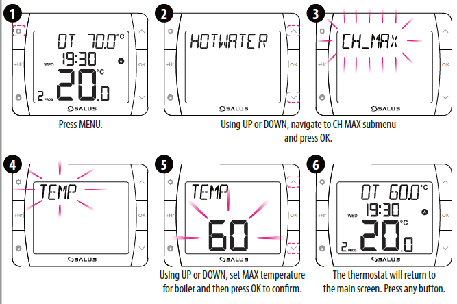 Salus- DT600- PROGRAMMABLE- WIRELESS -THERMOSTAT- 14